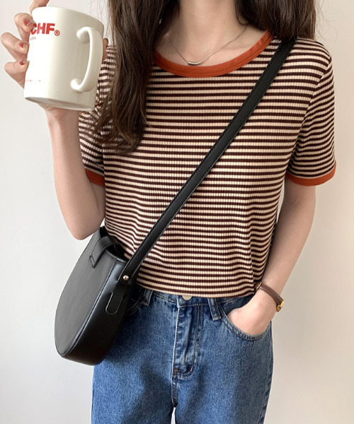 LADYMADE（レディメイド）の「ボーダーカットソー（Tシャツ/カットソー・レディース・ブラック/グリーン/ブラウン・S/M/L）」の2枚目の写真
