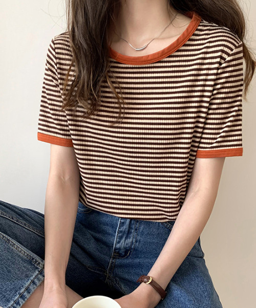 LADYMADE（レディメイド）の「ボーダーカットソー（Tシャツ/カットソー・レディース・ブラック/グリーン/ブラウン・S/M/L）」の18枚目の写真