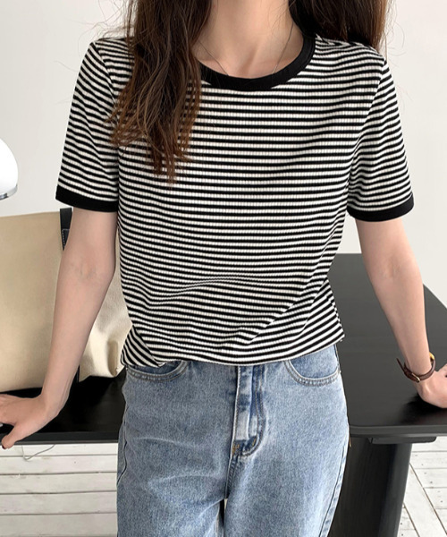 LADYMADE（レディメイド）の「ボーダーカットソー（Tシャツ/カットソー・レディース・ブラック/グリーン/ブラウン・S/M/L）」の11枚目の写真