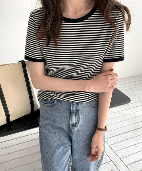 LADYMADE（レディメイド）の「ボーダーカットソー（Tシャツ/カットソー・レディース・ブラック/グリーン/ブラウン・S/M/L）」の19枚目の写真