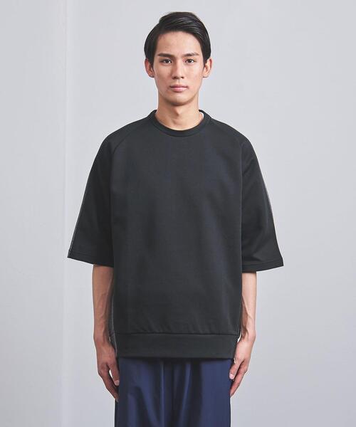 EN ROUTE(アンルート)の「<EN ROUTE(アンルート)> コットン/ポリエステル ダンボールニット ショートスリーブ(Tシャツ/カットソー・メンズ・ブラック/ネイビー・1/2/3)」の3枚目の写真