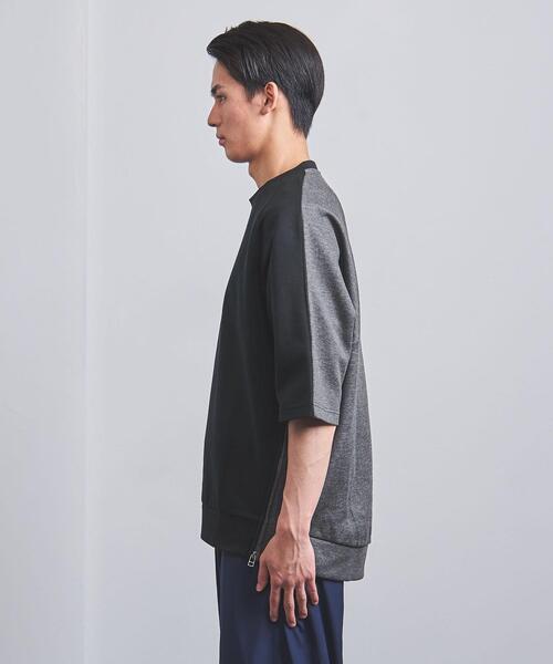 EN ROUTE(アンルート)の「<EN ROUTE(アンルート)> コットン/ポリエステル ダンボールニット ショートスリーブ(Tシャツ/カットソー・メンズ・ブラック/ネイビー・1/2/3)」の4枚目の写真