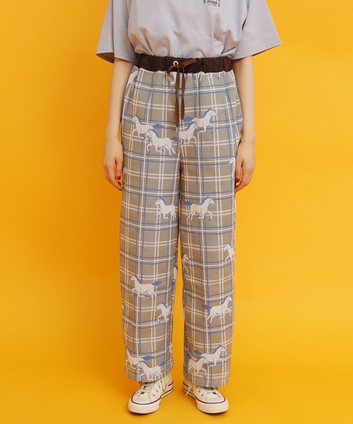 didizizi(ディディジジ)の「馬チェックJQ PT(その他パンツ・レディース・ベージュ/グリーン・FREE)」の12枚目の写真