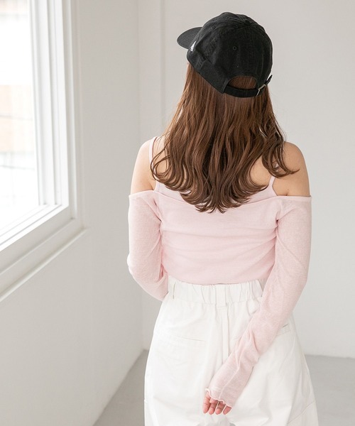 Heather（ヘザー）の「シアーキャミSETカットソー　283339（Tシャツ/カットソー・レディース・ライトグレー/ブラック/ピンク・FREE）」の11枚目の写真