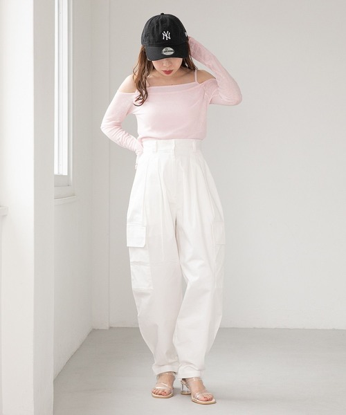 Heather（ヘザー）の「シアーキャミSETカットソー　283339（Tシャツ/カットソー・レディース・ライトグレー/ブラック/ピンク・FREE）」の20枚目の写真