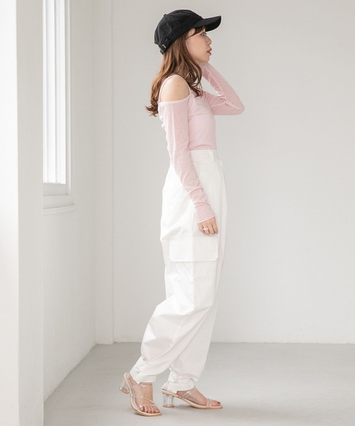 Heather（ヘザー）の「シアーキャミSETカットソー　283339（Tシャツ/カットソー・レディース・ライトグレー/ブラック/ピンク・FREE）」の22枚目の写真