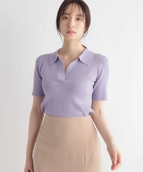 Andemiu（アンデミュウ）の「リブスキッパーニット279658（ニット/セーター・レディース・ホワイト/ブラック/オレンジ/ブルー・FREE）」の11枚目の写真