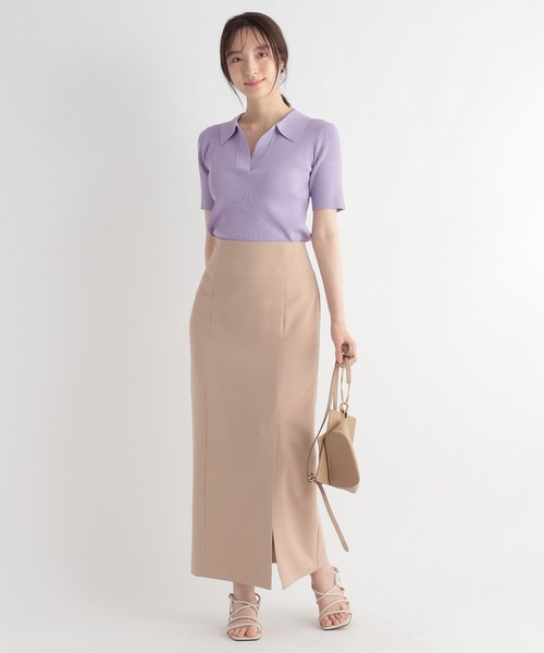 Andemiu（アンデミュウ）の「リブスキッパーニット279658（ニット/セーター・レディース・ホワイト/ブラック/オレンジ/ブルー・FREE）」の12枚目の写真