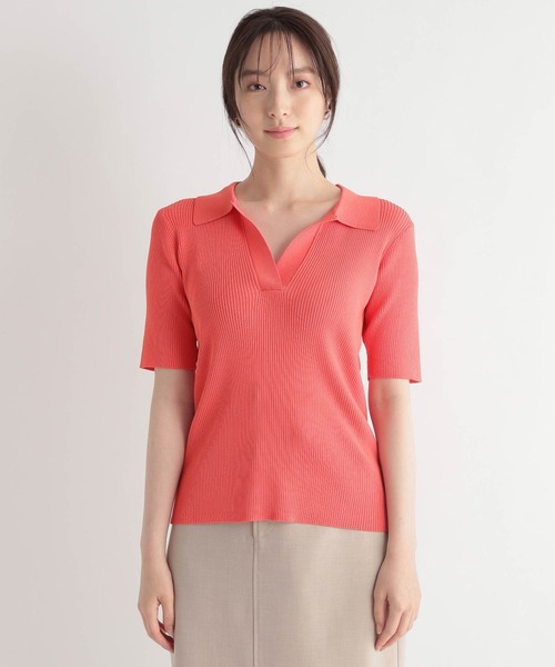 Andemiu（アンデミュウ）の「リブスキッパーニット279658（ニット/セーター・レディース・ホワイト/ブラック/オレンジ/ブルー・FREE）」の13枚目の写真