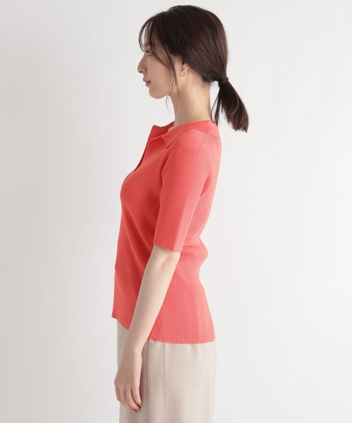 Andemiu（アンデミュウ）の「リブスキッパーニット279658（ニット/セーター・レディース・ホワイト/ブラック/オレンジ/ブルー・FREE）」の14枚目の写真