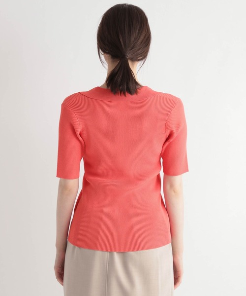 Andemiu（アンデミュウ）の「リブスキッパーニット279658（ニット/セーター・レディース・ホワイト/ブラック/オレンジ/ブルー・FREE）」の15枚目の写真