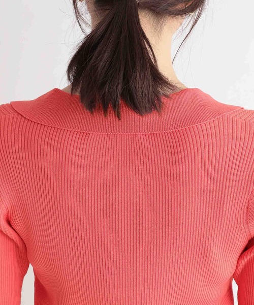 Andemiu（アンデミュウ）の「リブスキッパーニット279658（ニット/セーター・レディース・ホワイト/ブラック/オレンジ/ブルー・FREE）」の16枚目の写真