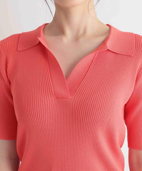 Andemiu（アンデミュウ）の「リブスキッパーニット279658（ニット/セーター・レディース・ホワイト/ブラック/オレンジ/ブルー・FREE）」の17枚目の写真