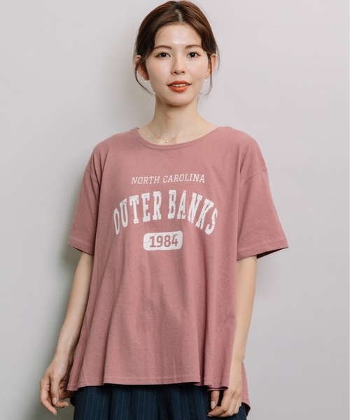 refinedworks（リファインドワークス）の「ドライ天竺フレアロゴT（Tシャツ/カットソー・レディース・ブラウン/グレー/オフホワイト/ピンク・FREE）」の4枚目の写真