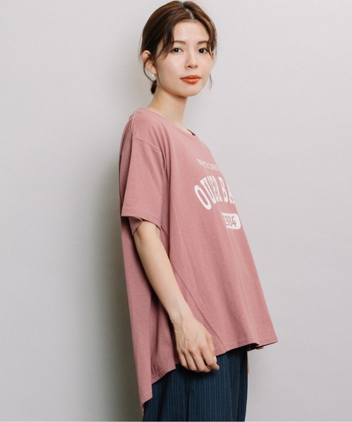 refinedworks（リファインドワークス）の「ドライ天竺フレアロゴT（Tシャツ/カットソー・レディース・ブラウン/グレー/オフホワイト/ピンク・FREE）」の8枚目の写真