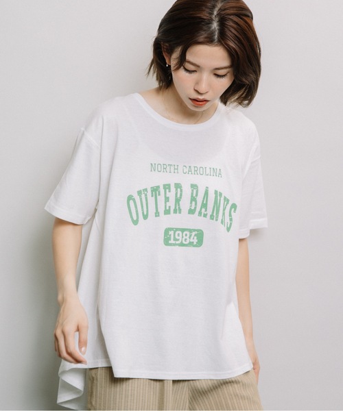 refinedworks（リファインドワークス）の「ドライ天竺フレアロゴT（Tシャツ/カットソー・レディース・ブラウン/グレー/オフホワイト/ピンク・FREE）」の19枚目の写真