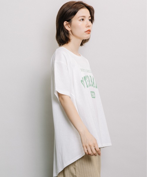 refinedworks（リファインドワークス）の「ドライ天竺フレアロゴT（Tシャツ/カットソー・レディース・ブラウン/グレー/オフホワイト/ピンク・FREE）」の20枚目の写真