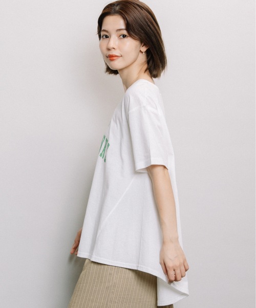 refinedworks（リファインドワークス）の「ドライ天竺フレアロゴT（Tシャツ/カットソー・レディース・ブラウン/グレー/オフホワイト/ピンク・FREE）」の21枚目の写真