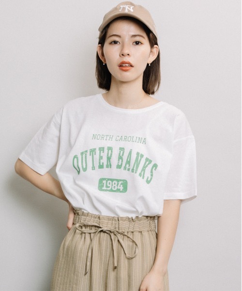 refinedworks（リファインドワークス）の「ドライ天竺フレアロゴT（Tシャツ/カットソー・レディース・ブラウン/グレー/オフホワイト/ピンク・FREE）」の22枚目の写真