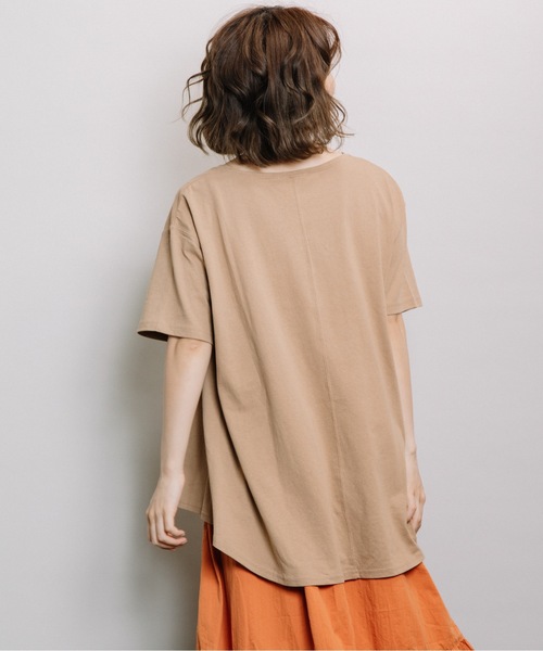 refinedworks（リファインドワークス）の「ドライ天竺フレアロゴT（Tシャツ/カットソー・レディース・ブラウン/グレー/オフホワイト/ピンク・FREE）」の11枚目の写真