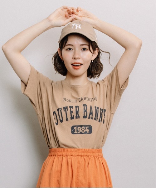 refinedworks（リファインドワークス）の「ドライ天竺フレアロゴT（Tシャツ/カットソー・レディース・ブラウン/グレー/オフホワイト/ピンク・FREE）」の12枚目の写真