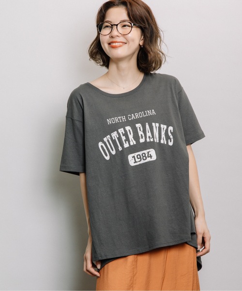 refinedworks（リファインドワークス）の「ドライ天竺フレアロゴT（Tシャツ/カットソー・レディース・ブラウン/グレー/オフホワイト/ピンク・FREE）」の15枚目の写真