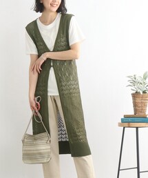 SHOO・LA・RUE | 【2点セット】透かし編みジレ+Tシャツ(その他トップス)