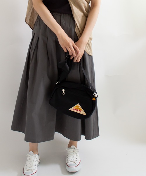 ALL ORDINARIES（オールオーディナリーズ）の「無地ダブルタックスカート（スカート・レディース・チャコールグレー/ベージュ/オリーブ/イエロー・F）」の2枚目の写真