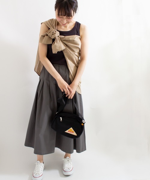 ALL ORDINARIES（オールオーディナリーズ）の「無地ダブルタックスカート（スカート・レディース・チャコールグレー/ベージュ/オリーブ/イエロー・F）」の9枚目の写真