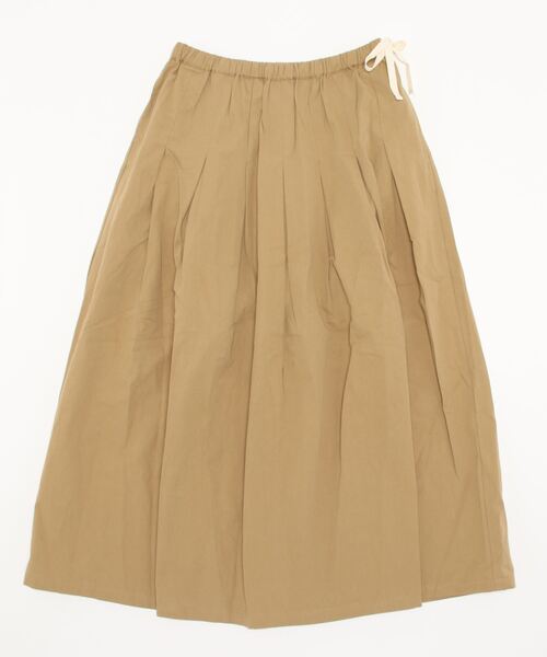 ALL ORDINARIES（オールオーディナリーズ）の「無地ダブルタックスカート（スカート・レディース・チャコールグレー/ベージュ/オリーブ/イエロー・F）」の6枚目の写真