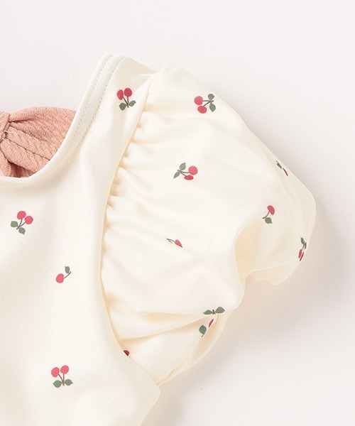 petit main(プティマイン)の「パフチェリータンキニ【SWIM】(水着・キッズ・オフホワイト/エメラルド・110cm/120cm/80cm/100cm/130cm/90cm)」の8枚目の写真
