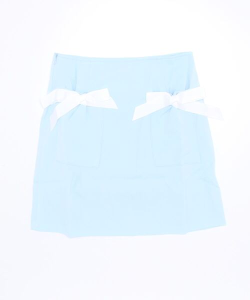 SPIGA（スピーガ）の「ポケットリボン付ミニSK（スカート・レディース・ネイビー系/グレー/ブルー・SMALL/MEDIUM）」の5枚目の写真