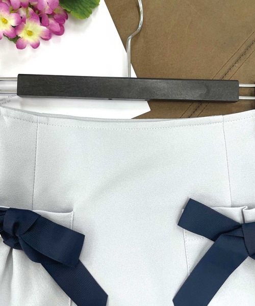 SPIGA（スピーガ）の「ポケットリボン付ミニSK（スカート・レディース・ネイビー系/グレー/ブルー・SMALL/MEDIUM）」の16枚目の写真