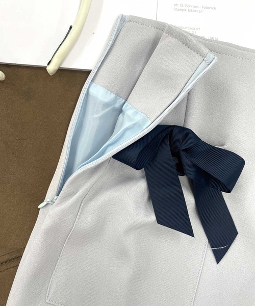 SPIGA（スピーガ）の「ポケットリボン付ミニSK（スカート・レディース・ネイビー系/グレー/ブルー・SMALL/MEDIUM）」の13枚目の写真