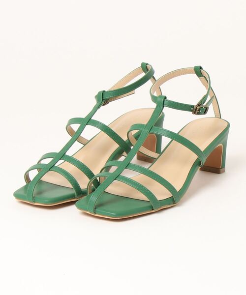 Realta(レアルタ)の「Realta(レアルタ)プレートヒールナローサンダル(サンダル・レディース・ブラック/グリーン/アイボリー/キャメル・LL/S/M/L)」の4枚目の写真