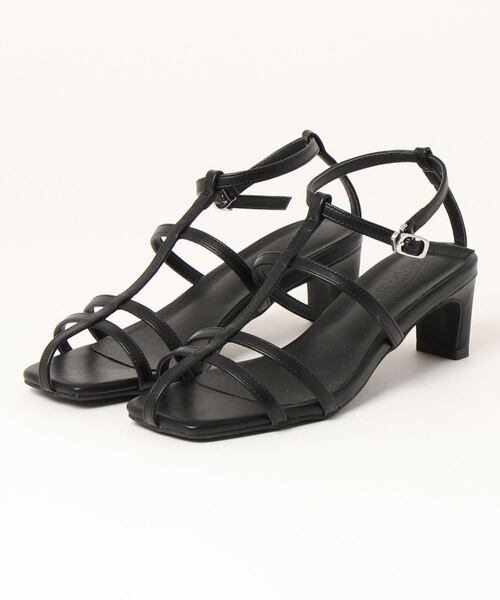 Realta(レアルタ)の「Realta(レアルタ)プレートヒールナローサンダル(サンダル・レディース・ブラック/グリーン/アイボリー/キャメル・LL/S/M/L)」の3枚目の写真