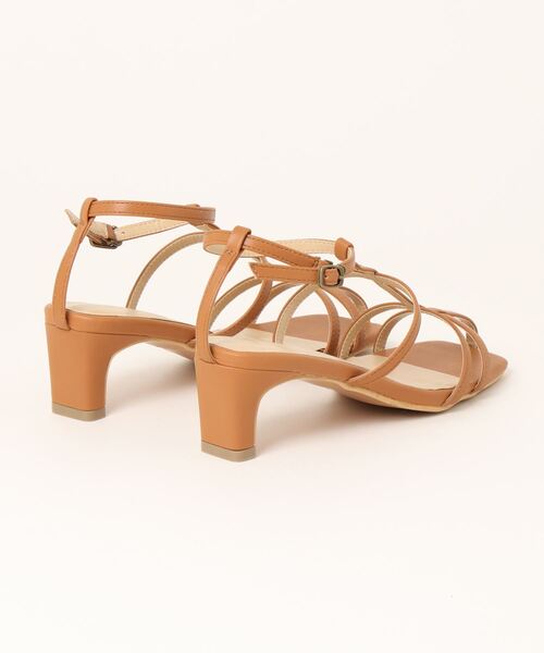 Realta(レアルタ)の「Realta(レアルタ)プレートヒールナローサンダル(サンダル・レディース・ブラック/グリーン/アイボリー/キャメル・LL/S/M/L)」の5枚目の写真