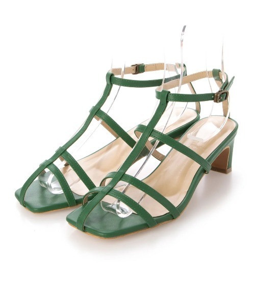 Realta(レアルタ)の「Realta(レアルタ)プレートヒールナローサンダル(サンダル・レディース・ブラック/グリーン/アイボリー/キャメル・LL/S/M/L)」の9枚目の写真