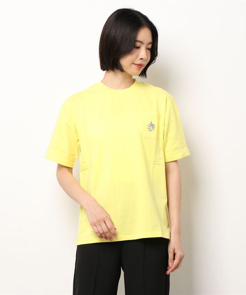 BABYDOLL（ベビードール）の「親子お揃い 夏モチーフ刺繍Tシャツ 6833A（Tシャツ/カットソー・レディース・ライトブルー/パープル/ホワイト/チャコールグレー/ライトグリーン系1/チェリーピンク/ライトイエロー/ストーン・XL/S/M/L）」の7枚目の写真