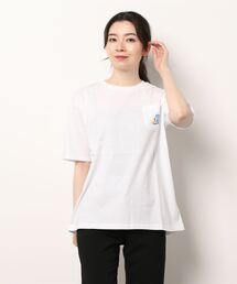 親子お揃い 夏モチーフ刺繍Tシャツ 6833A