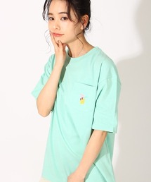 親子お揃い 夏モチーフ刺繍Tシャツ 6833A
