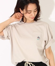 親子お揃い 夏モチーフ刺繍Tシャツ 6833A