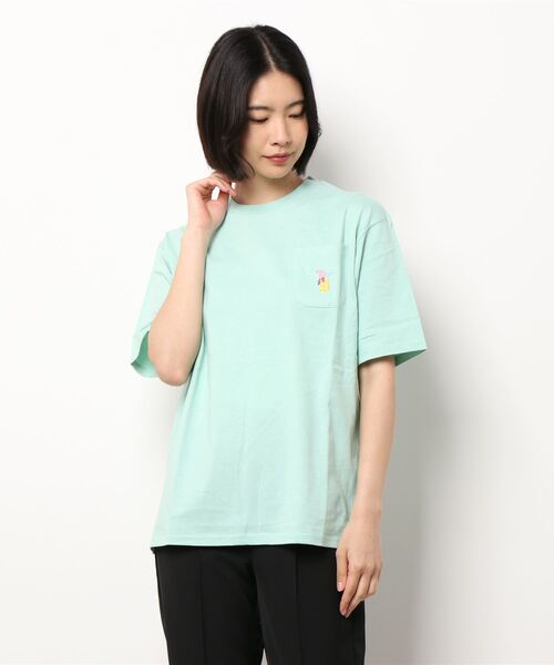 BABYDOLL（ベビードール）の「親子お揃い 夏モチーフ刺繍Tシャツ 6833A（Tシャツ/カットソー・レディース・ライトブルー/パープル/ホワイト/チャコールグレー/ライトグリーン系1/チェリーピンク/ライトイエロー/ストーン・XL/S/M/L）」の15枚目の写真