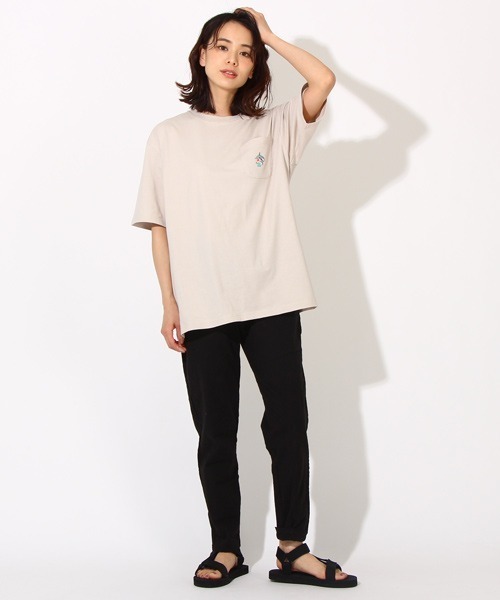 BABYDOLL（ベビードール）の「親子お揃い 夏モチーフ刺繍Tシャツ 6833A（Tシャツ/カットソー・レディース・ライトブルー/パープル/ホワイト/チャコールグレー/ライトグリーン系1/チェリーピンク/ライトイエロー/ストーン・XL/S/M/L）」の17枚目の写真
