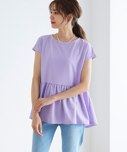 フレンチスリーブフレアTブラウス