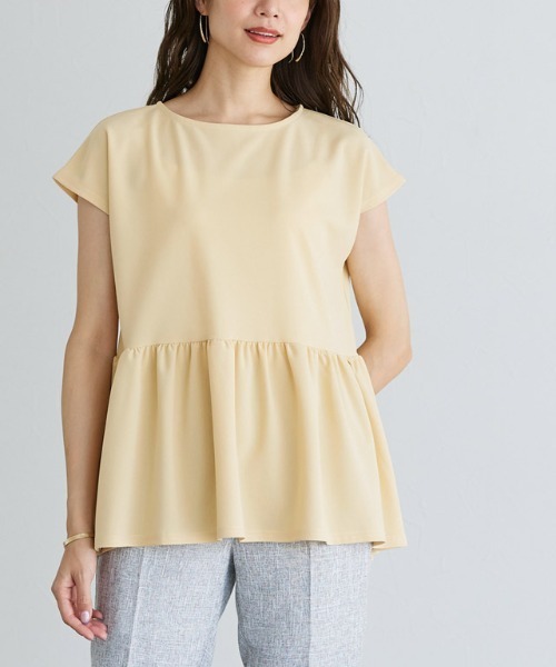 フレンチスリーブフレアTブラウス