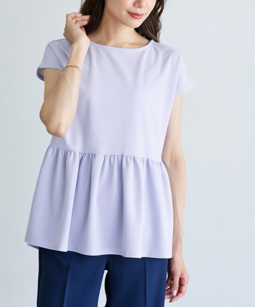 フレンチスリーブフレアTブラウス