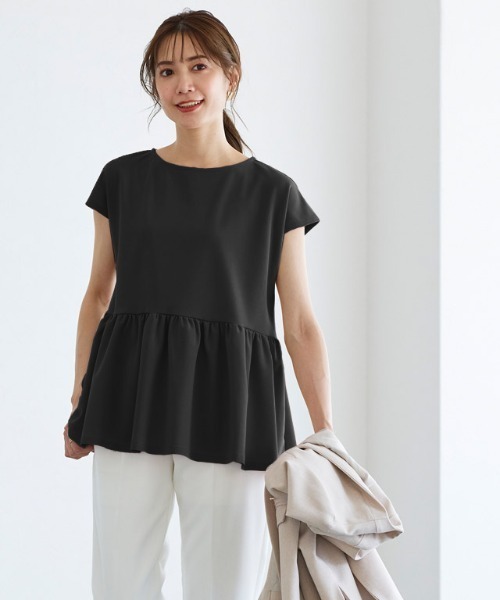 フレンチスリーブフレアTブラウス