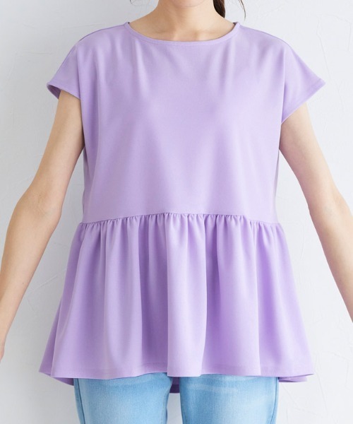 フレンチスリーブフレアTブラウス