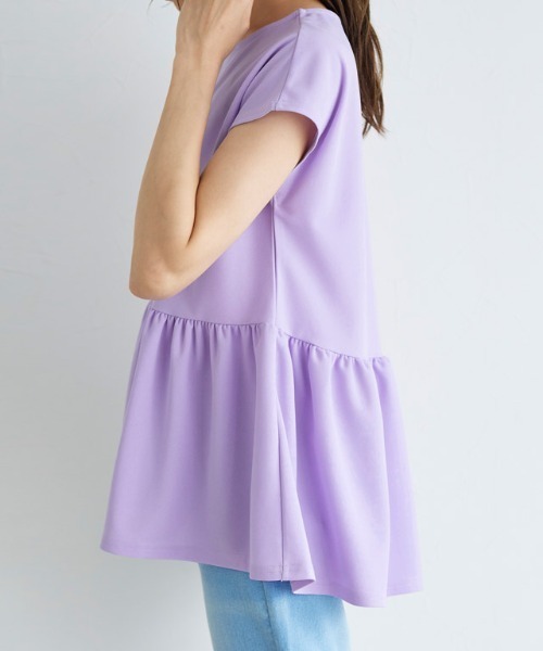 フレンチスリーブフレアTブラウス